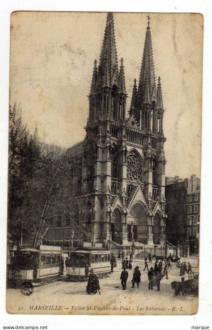 Cpa N° 42 MARSEILLE Eglise Saint Vincent De Paul Les Réformés - Monuments