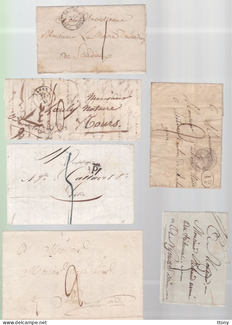 30 Lettres  Dite Précurseurs     Sur Lettres Ou Enveloppes  Toutes Scannées   Recto- Verso ( Plusieurs Lots ) - 1801-1848: Vorläufer XIX