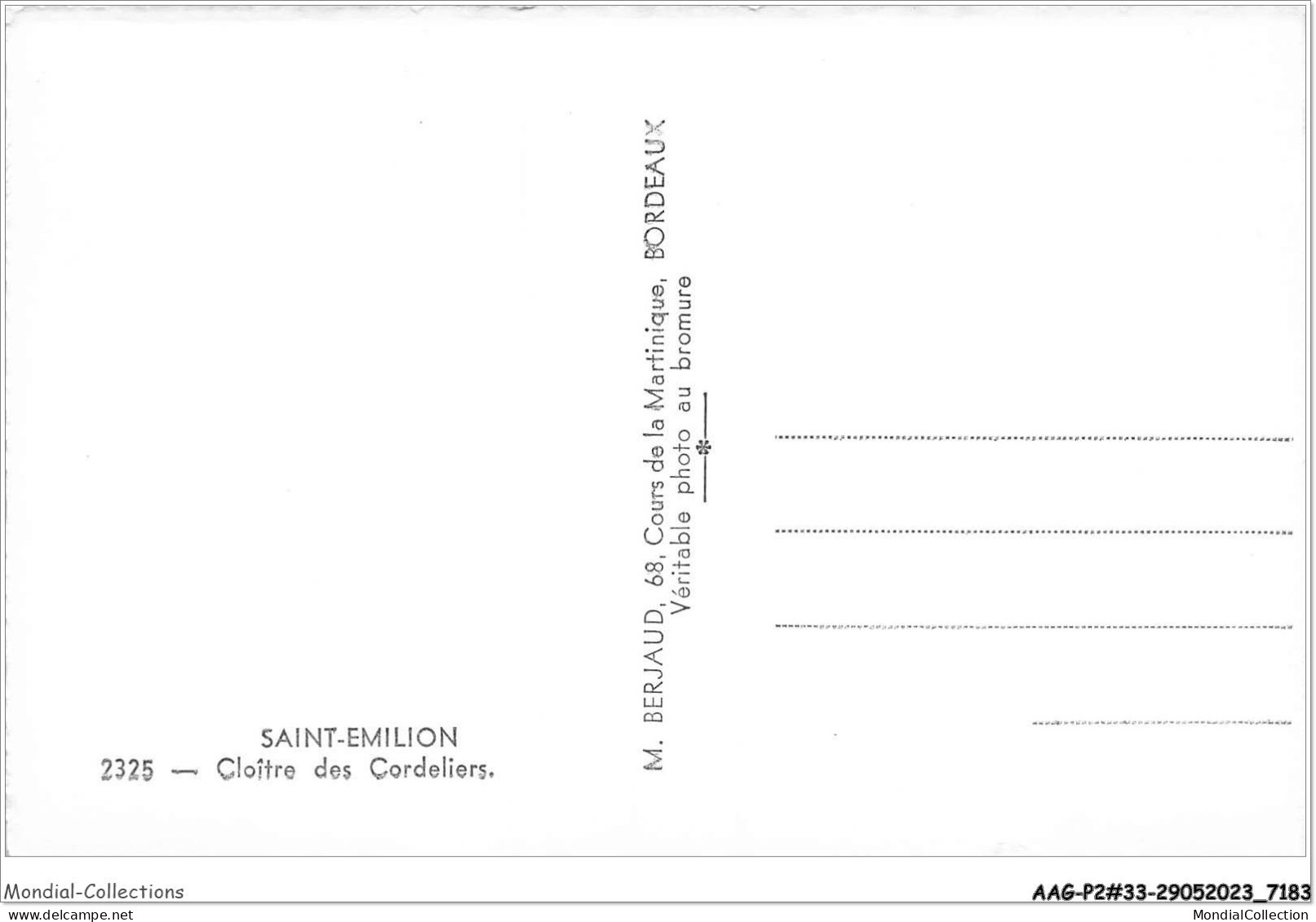 AAGP2-33-0180- SAINT-EMILION - Cloitre Des Cordeliers - Saint-Emilion