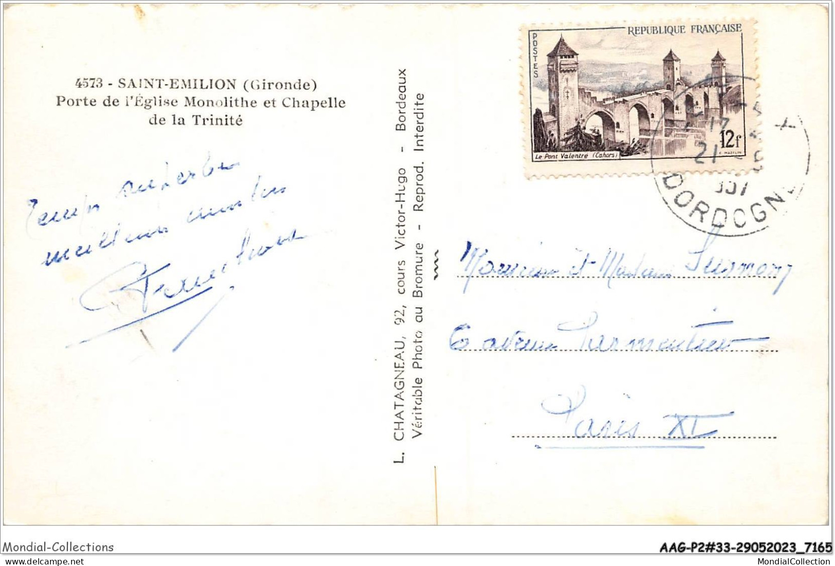 AAGP2-33-0171- SAINT-EMILION - Porte De L'eglise Monolithe Et Chapelle De La Trinite - Saint-Emilion