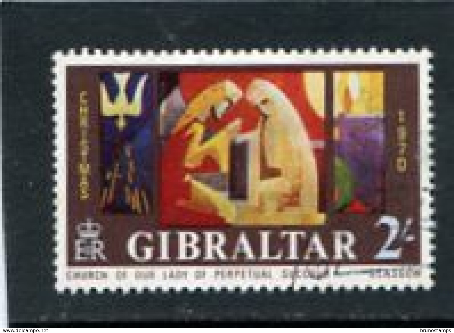 GIBRALTAR - 1970  2s  CHRISTMAS  FINE USED - Gibraltar