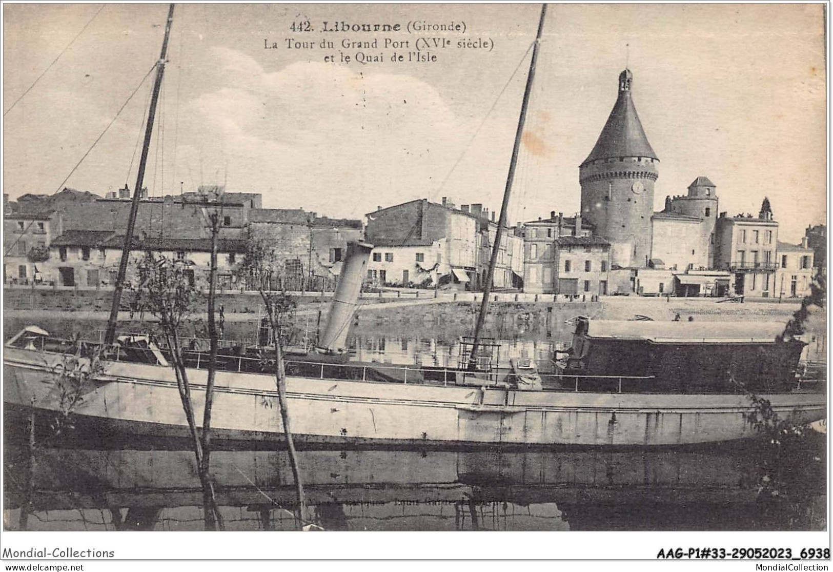 AAGP1-33-0058 - LIBOURNE - La Tour Du Grand-Port Et Le Quai De L'Isle - Libourne
