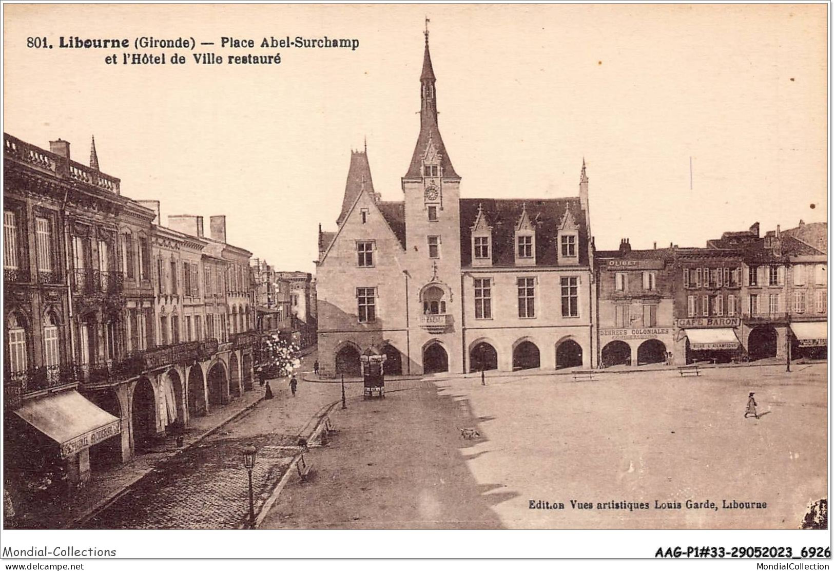 AAGP1-33-0052 - LIBOURNE - Place Abel-Surchamp Et L'hôtel De Ville Restauré - Libourne