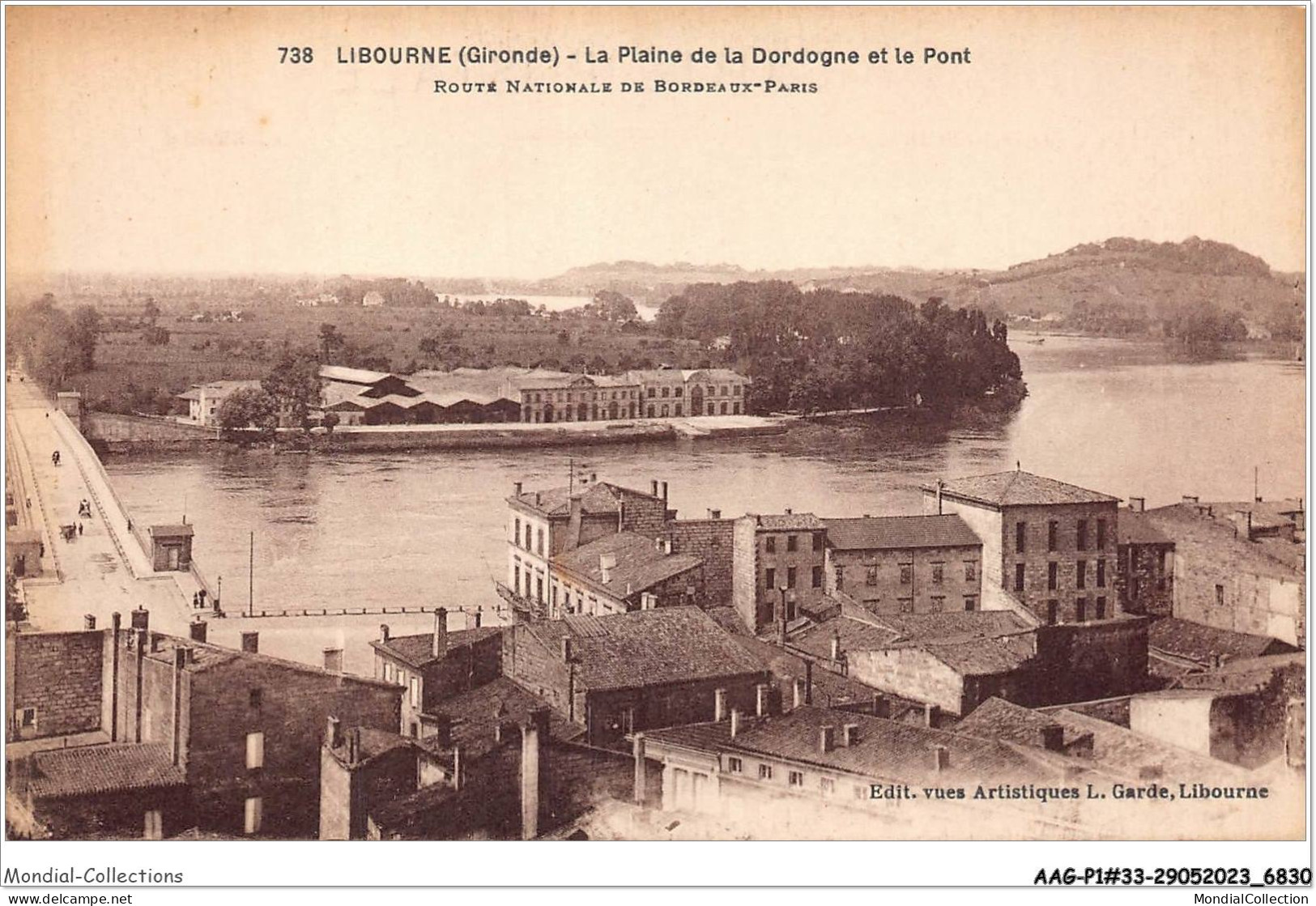 AAGP1-33-0004 - LIBOURNE - La Plaine De La Dordogne Et Le Pont - Libourne