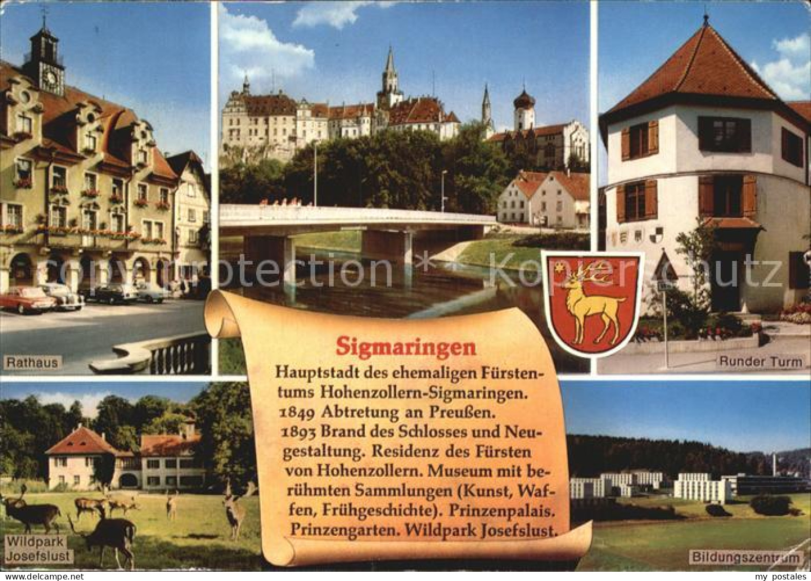 72504437 Sigmaringen Runder Turm Rathaus Wildpark Josefslust Sigmaringen - Sigmaringen