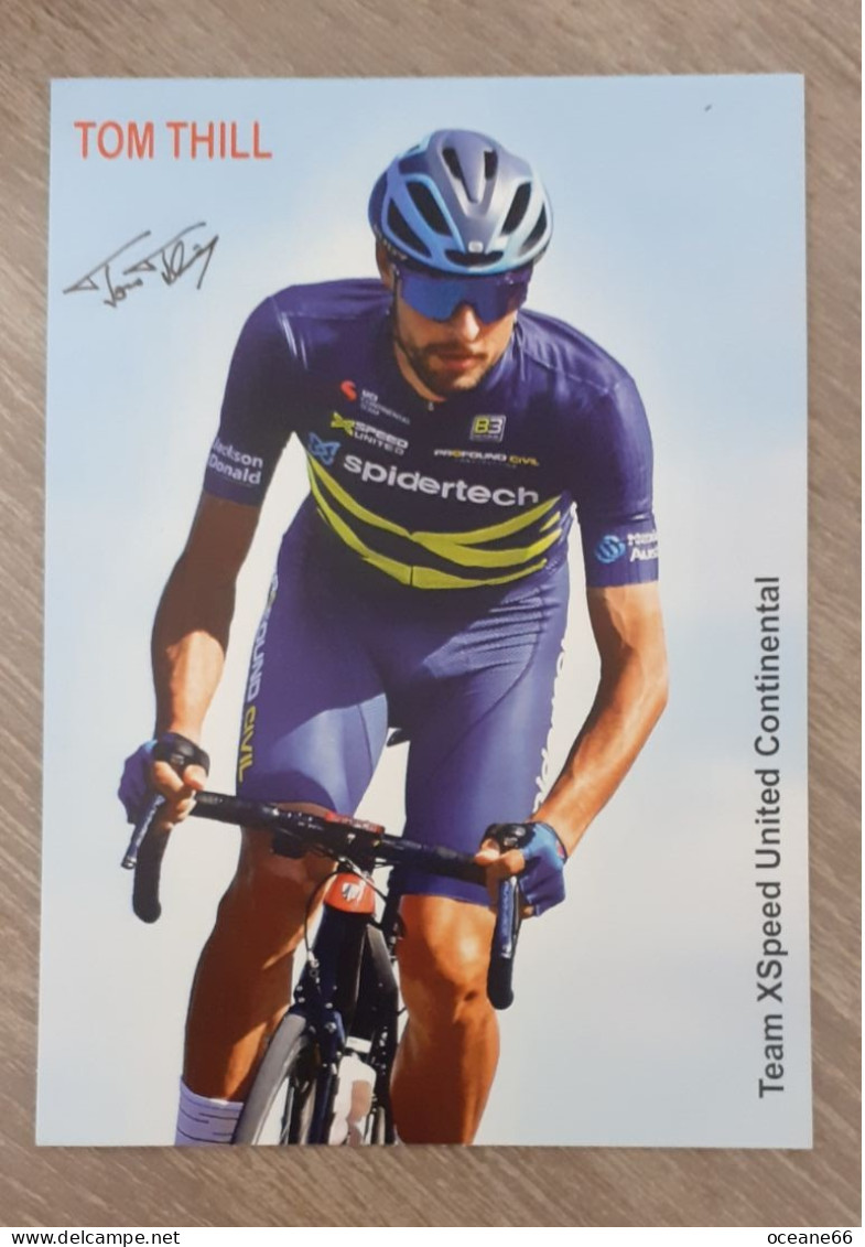 Autographe Tom Thill Spidertech Xspeed United Continental - Cycling