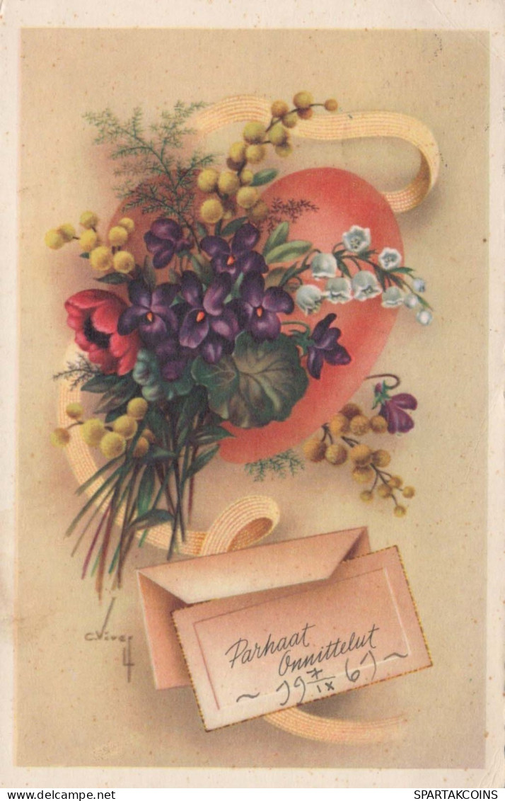 FLEURS Vintage Carte Postale CPSMPF #PKG071.FR - Fleurs