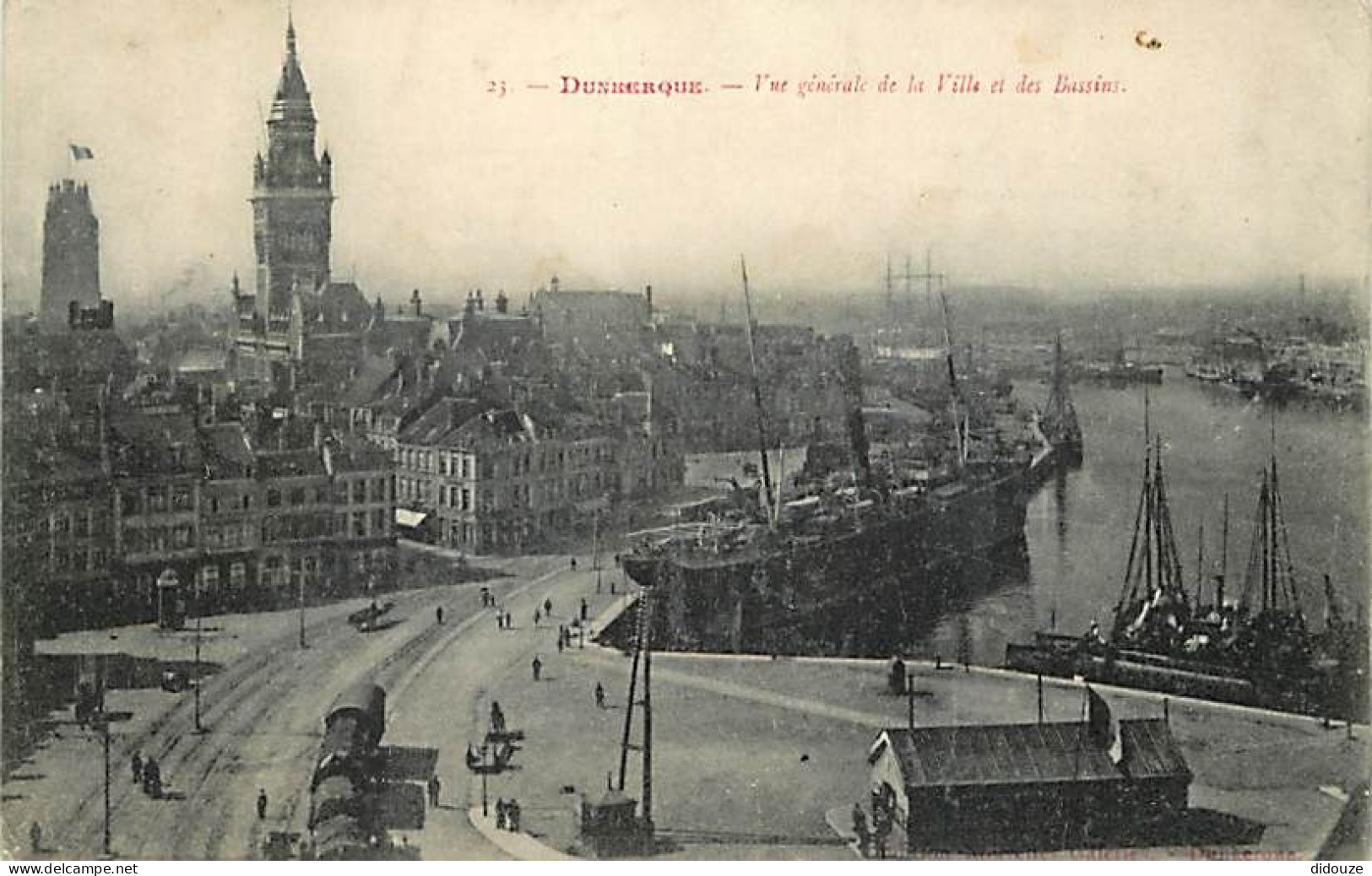 59 - Dunkerque - Vue Générale De La Ville Et Les Bassins - Animée - Bateaux - CPA - Voir Scans Recto-Verso - Dunkerque