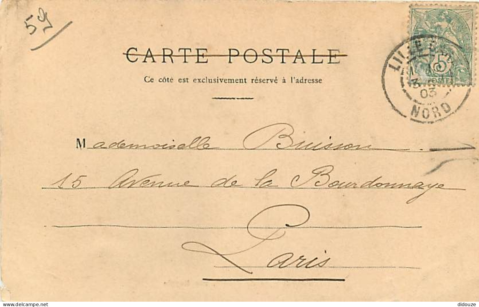 59 - Lille - Banque De France - Rue Royale - Oblitération Ronde De 1903 - Précurseur - CPA - Voir Scans Recto-Verso - Lille