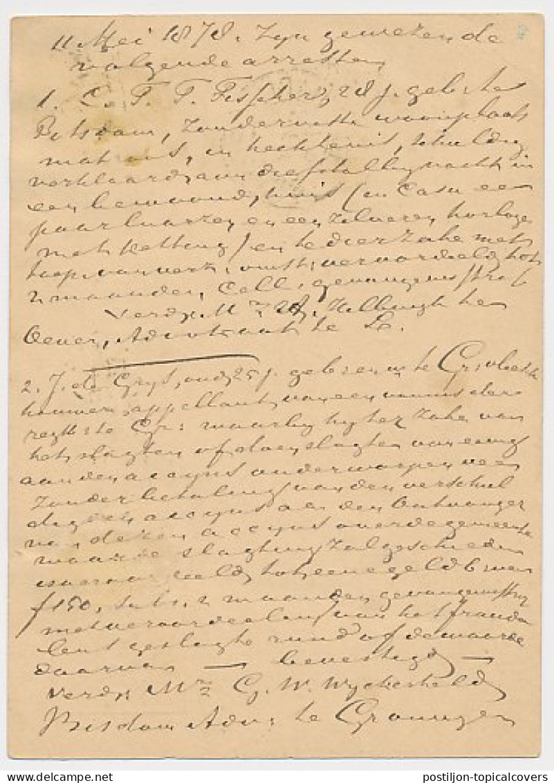 Trein Haltestempel Leeuwarden 1878 - Lettres & Documents