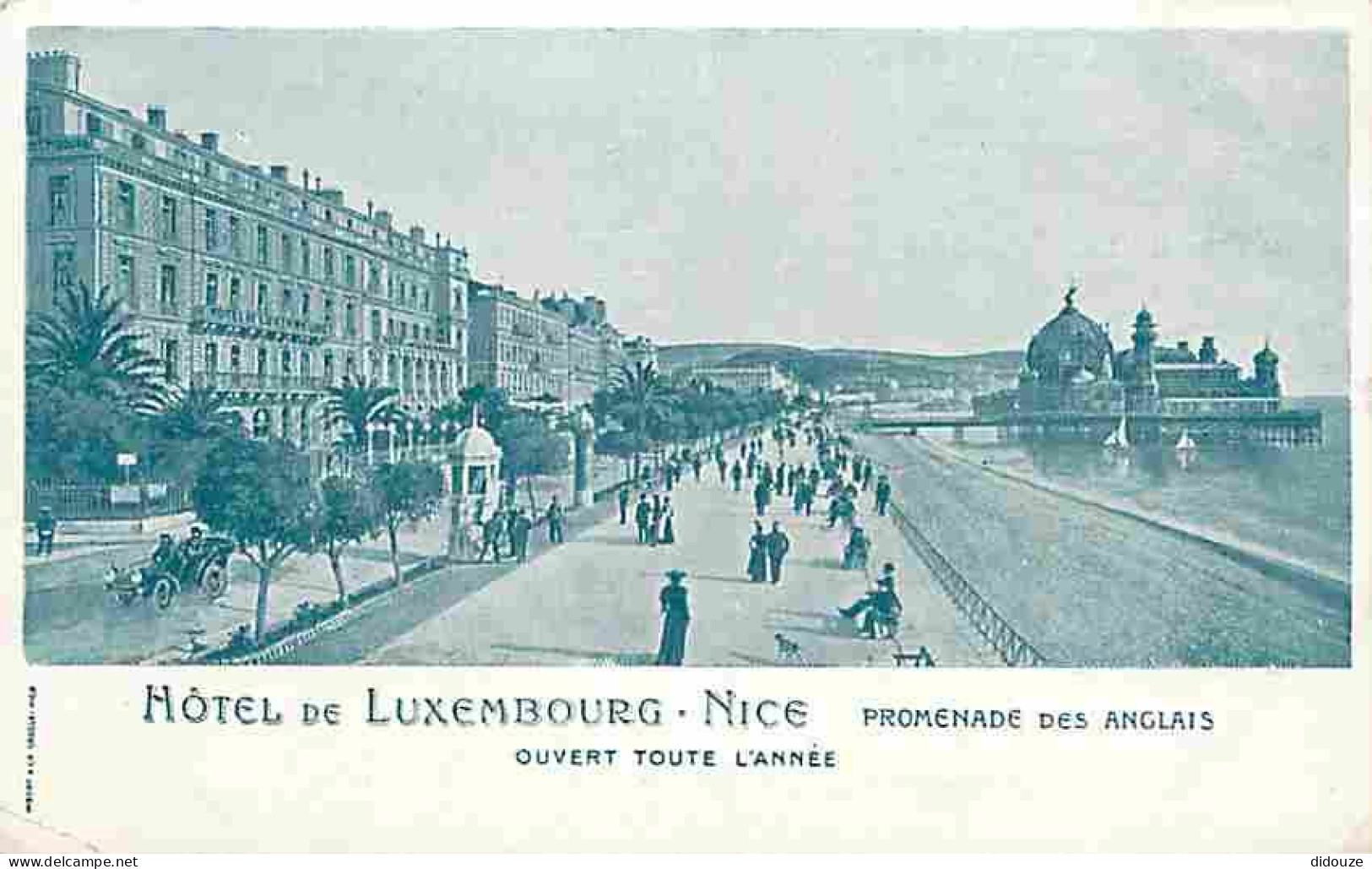 06 - Nice - Promenade Des Barques - Hotel De Luxembourg - Animée - Etat Coin Inférieur Gauche Plié - CPA - Voir Scans Re - Pubs, Hotels And Restaurants