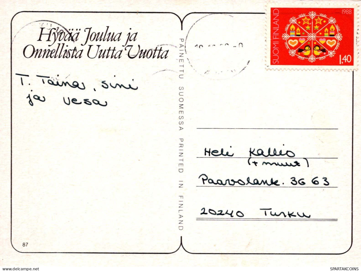 PÈRE NOËL Bonne Année Noël Vintage Carte Postale CPSM #PBO067.FR - Santa Claus