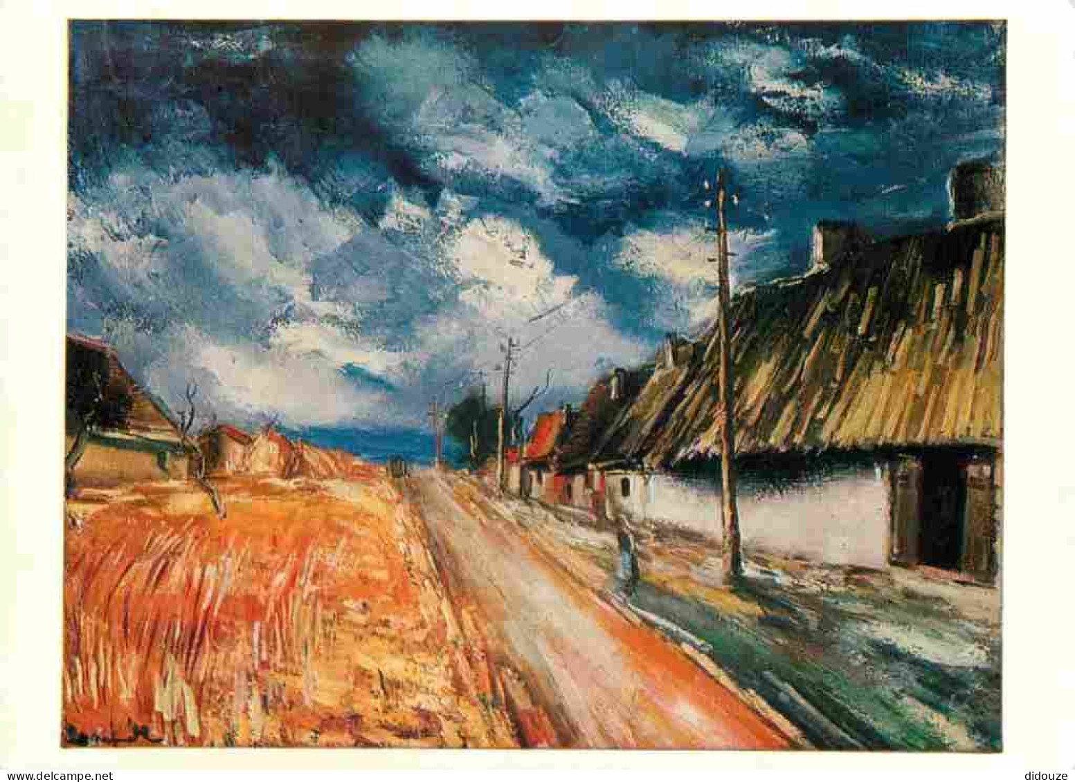 Art - Peinture - Maurice Vlaminck - Le Champ Orange - The Red Field - Orangefarbenes Feld - Musée National D'Art Moderne - Paintings