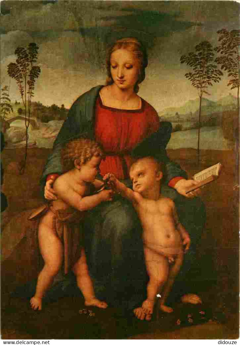 Art - Peinture Religieuse - Raphael Sanzio - Madonna Dei Cardellino - Firenze Galleria Degli Uffizi - CPM - Carte Neuve  - Tableaux, Vitraux Et Statues