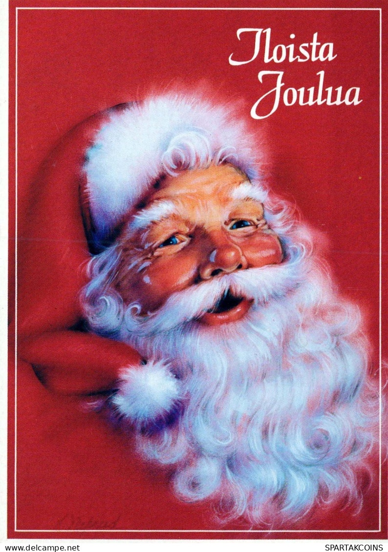 PÈRE NOËL Bonne Année Noël Vintage Carte Postale CPSM #PBL335.FR - Santa Claus