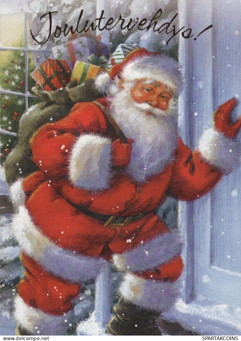 PÈRE NOËL Bonne Année Noël Vintage Carte Postale CPSM #PBL529.FR - Kerstman