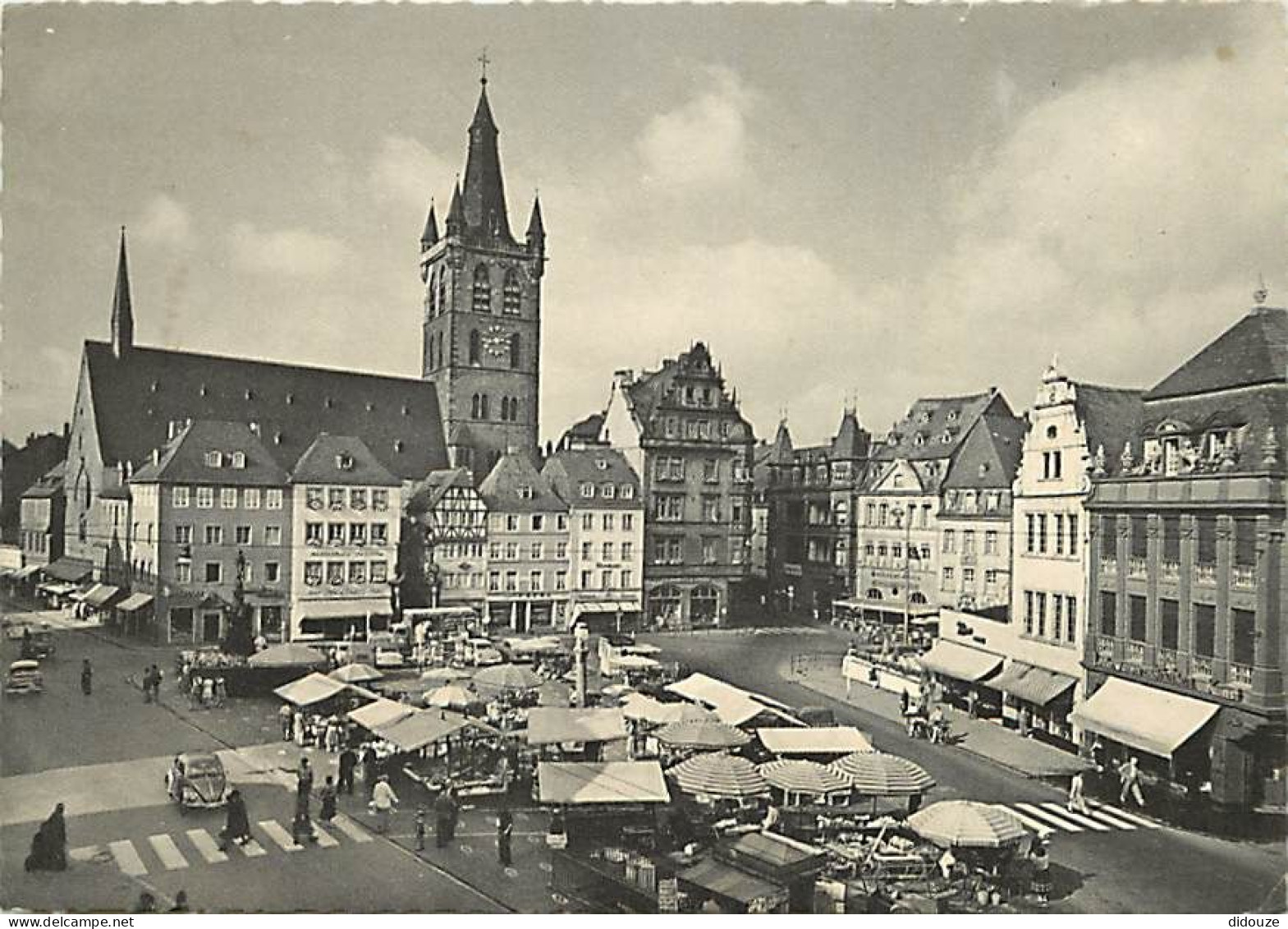Marchés - Allemagne - Deutschland - Trier - Hauptmarkt Und St. Gangolph - Grande Place Du Marché Et L'église Saint-Gango - Marchés