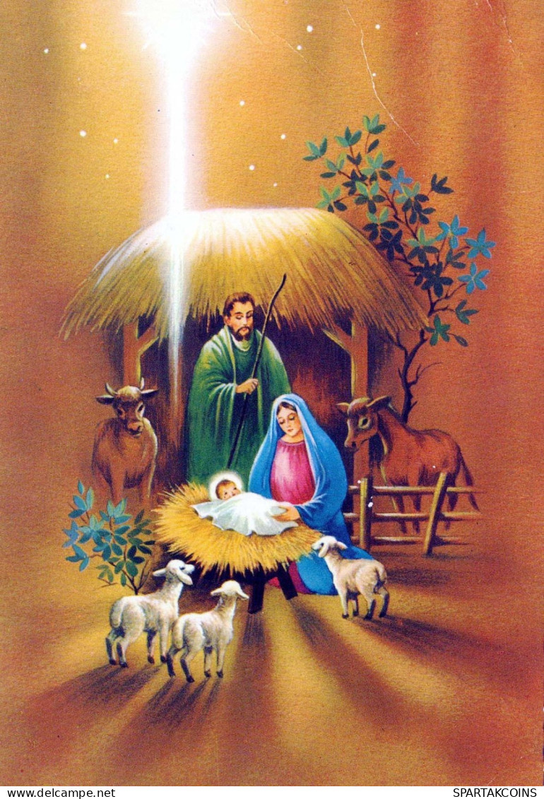 Vierge Marie Madone Bébé JÉSUS Noël Religion Vintage Carte Postale CPSM #PBB931.FR - Virgen Mary & Madonnas