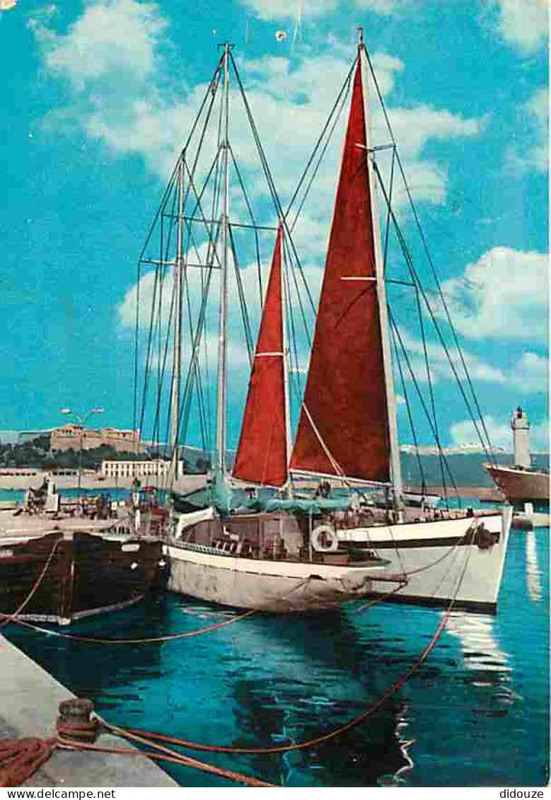 Bateaux - Voiliers - Antibes - Le Port , Au Fond Fort Carré - CPM - Voir Scans Recto-Verso - Sailing Vessels