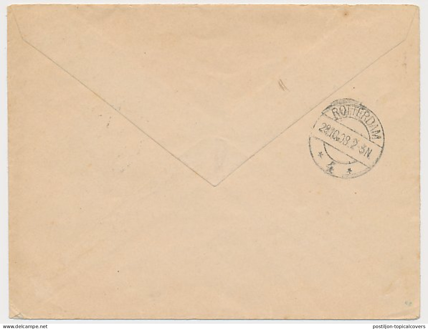 Envelop G. 9 / Bijfrankering Aangetekend Bloemendaal 1908 - Postal Stationery