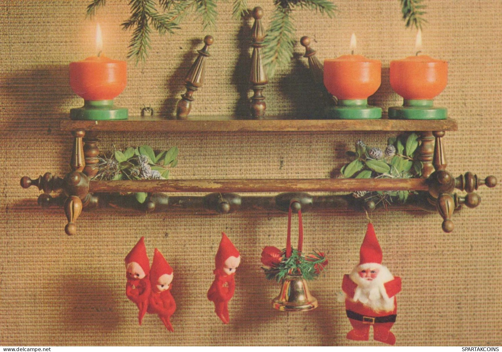 Bonne Année Noël GNOME Vintage Carte Postale CPSM #PAY606.FR - Nouvel An