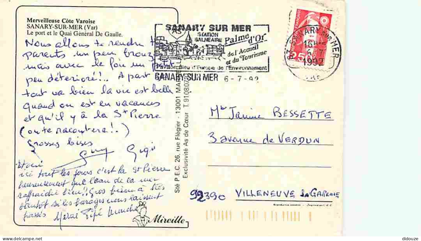 83 - Sanary Sur Mer - Le Port Et Le Quai Général De Gaulle - Bateaux - CPM - Voir Scans Recto-Verso - Sanary-sur-Mer