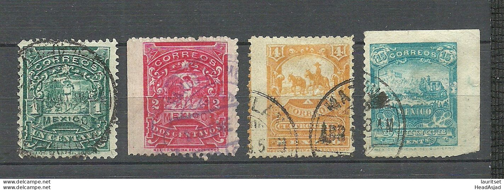 MEXICO 1895-1898 Michel 177 - 178 & 180 & 184 O - Messico