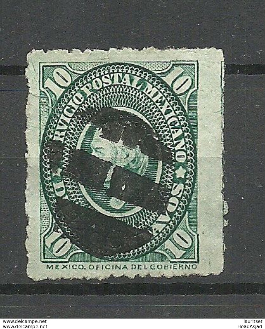 MEXICO 1884 Michel 129 U O M. Hidalgo Imperforated Stamp With Postmaster Perforation - Mexique