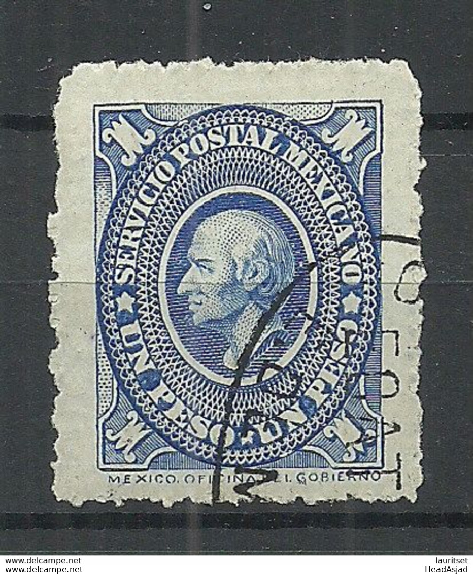 MEXICO 1884 Michel 134 U O M. Hidalgo Imperforated Stamp With Postmaster Perforation - Mexico