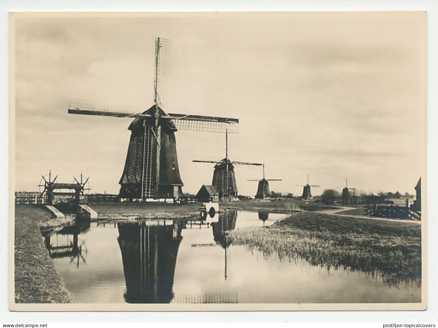Postal Stationery Netherlands 1946 Watermill - Alkmaar - Mühlen