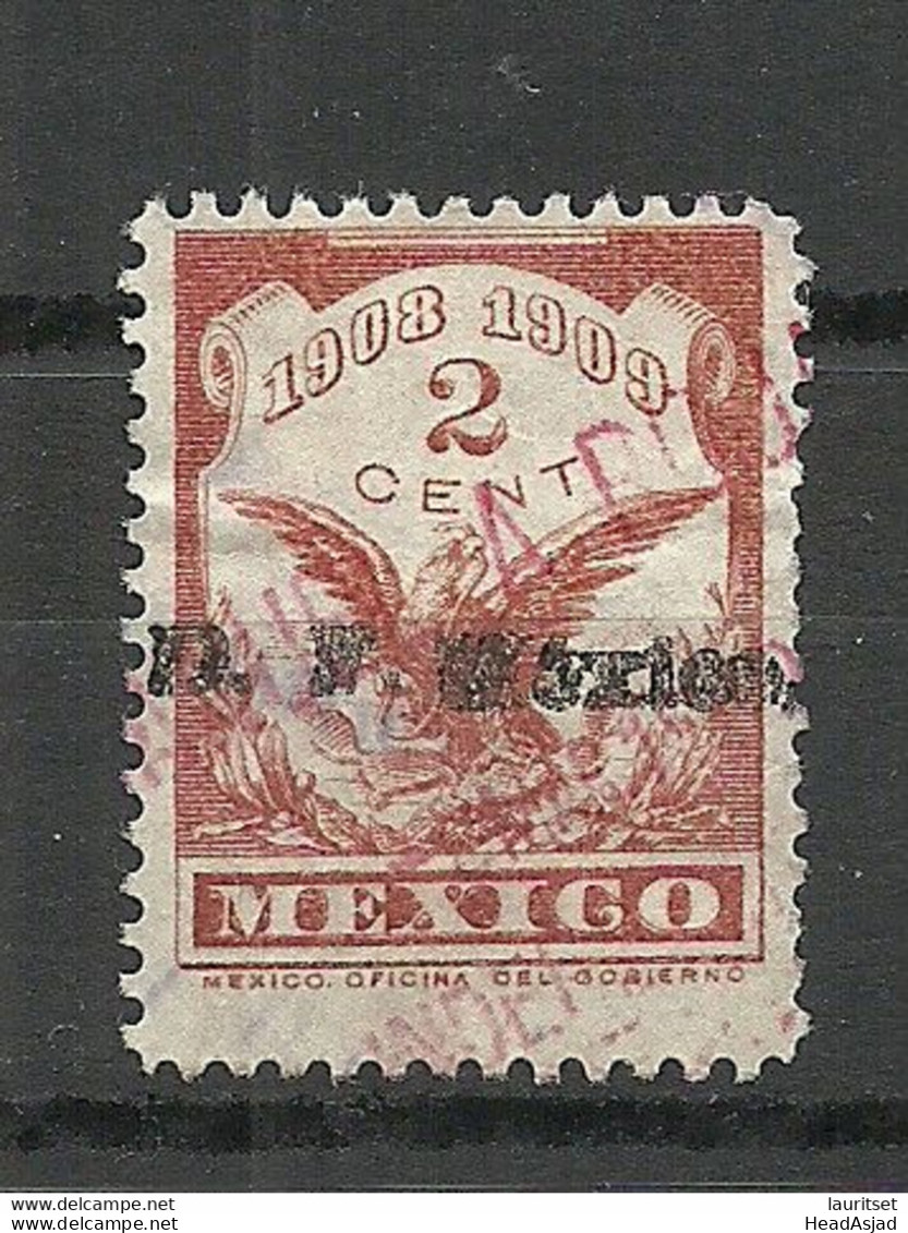 MEXICO 1908/1909 Coat Of Arms 2 C. With OPT O - Mexique