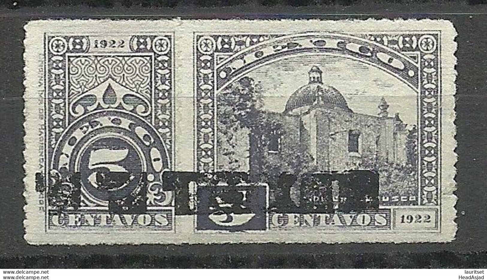 MEXICO 1922 Architecture 5 C. With OPT - Mexique
