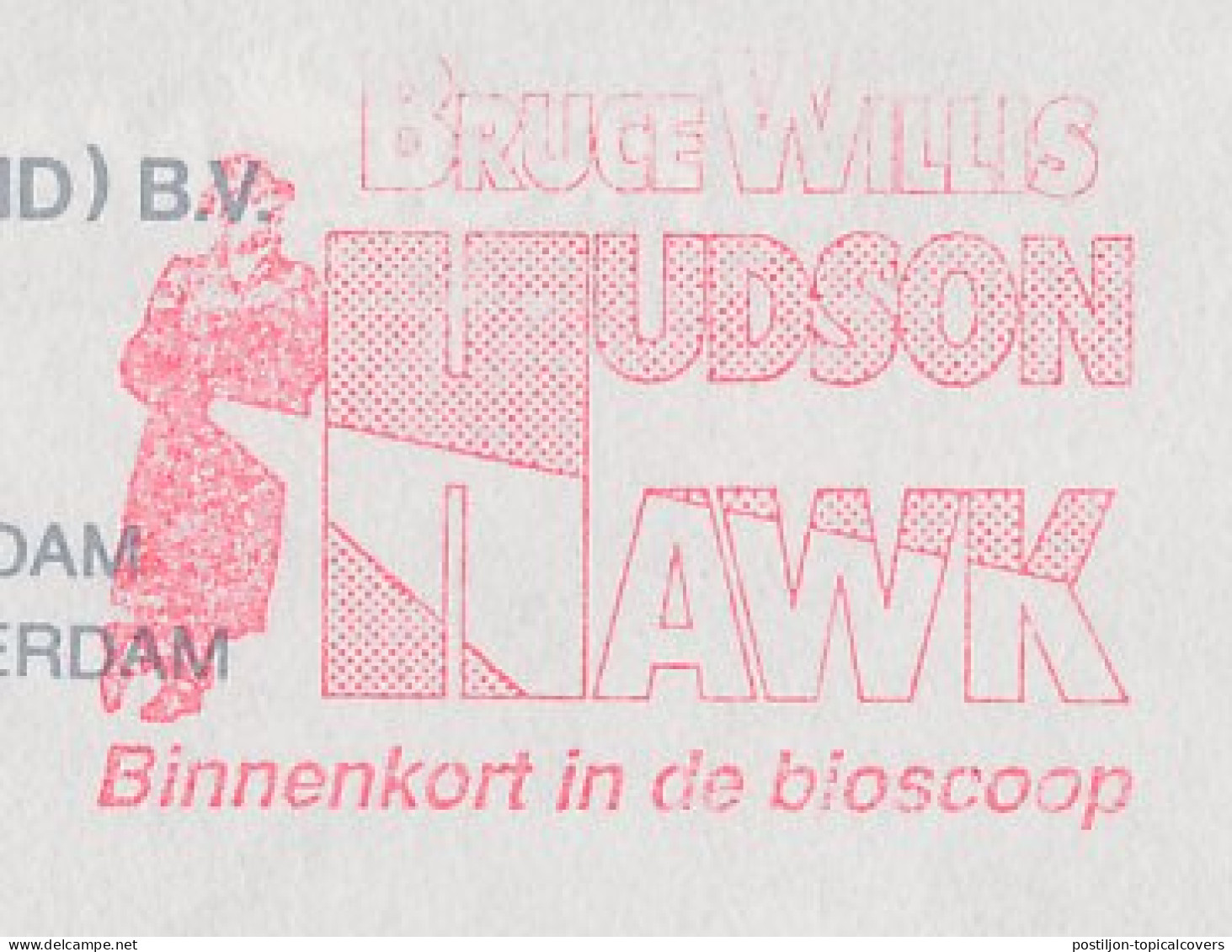 Meter Cover Netherlands 1991 Hudson Hawk - Movie - Cinema