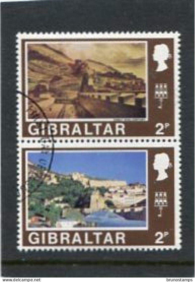 GIBRALTAR - 1971  2p  DEFINITIVE PAIR  FINE USED - Gibraltar