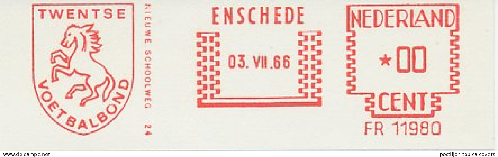 Meter Proof / Test Strip Netherlands 1966 Football Association Twente - Horse - Other & Unclassified