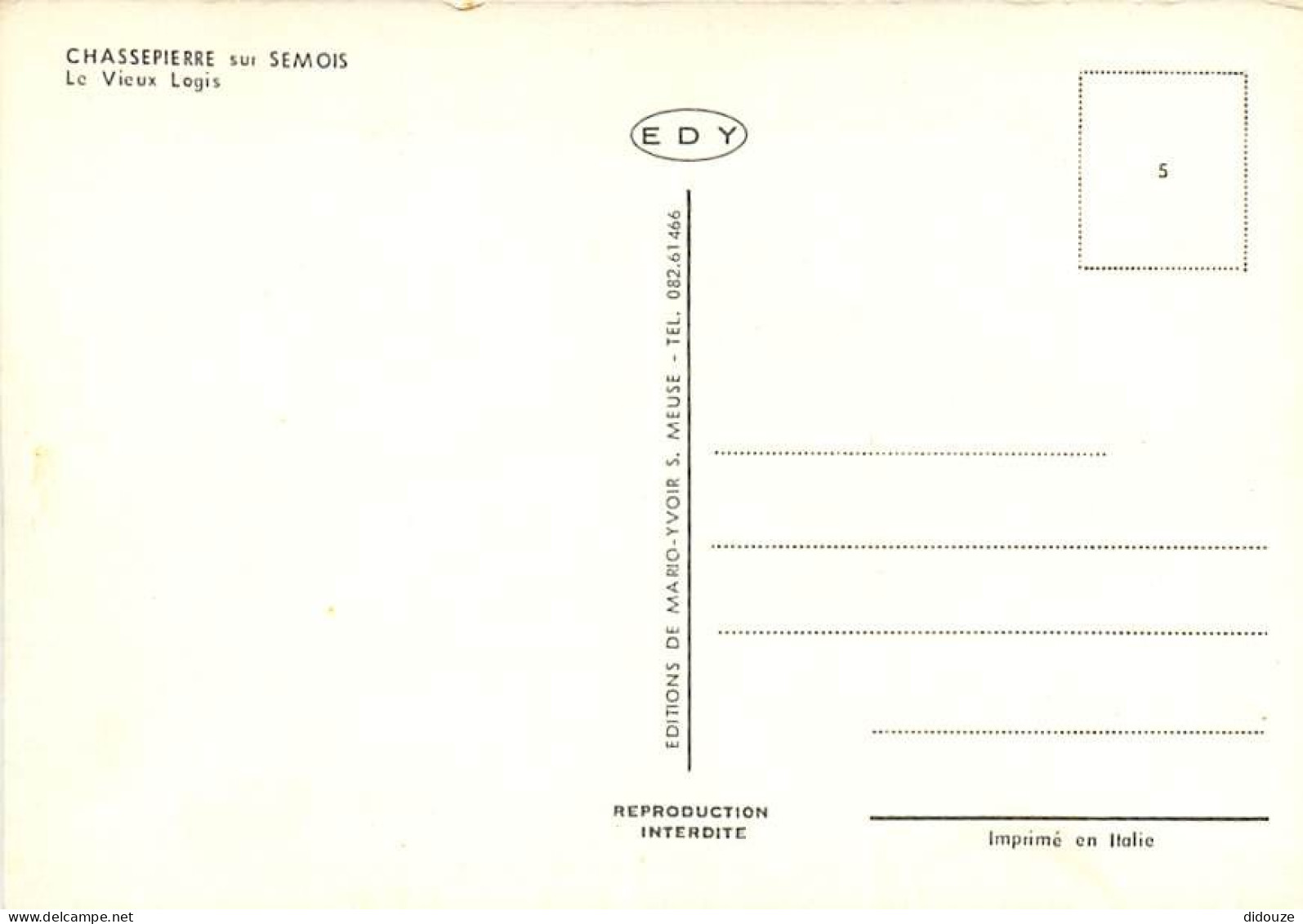 Belgique - Chassepierre Sur Semois - Le Vieux Logis - Carte Neuve - CPM - Voir Scans Recto-Verso - Chassepierre