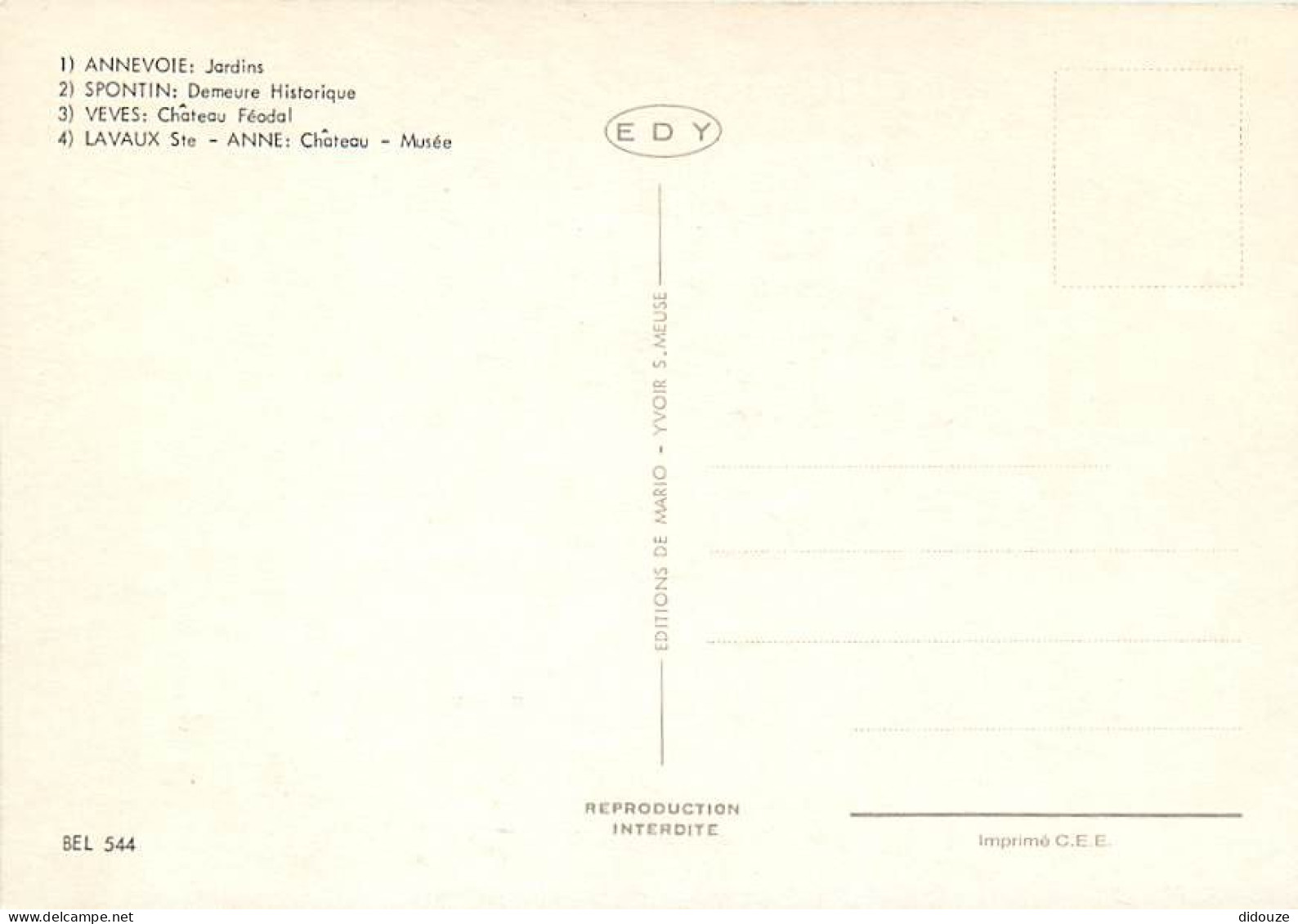 Belgique - Chateaux En Namurois - Multivues - Carte Neuve - CPM - Voir Scans Recto-Verso - Autres & Non Classés