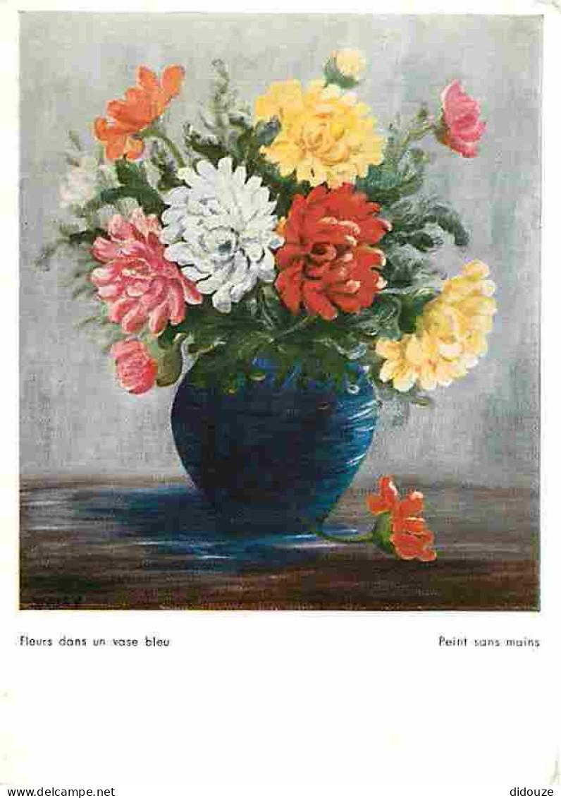Art - Peinture - Daisy - Fleurs Dans Un Vase Bleu - CPM - Voir Scans Recto-Verso - Paintings