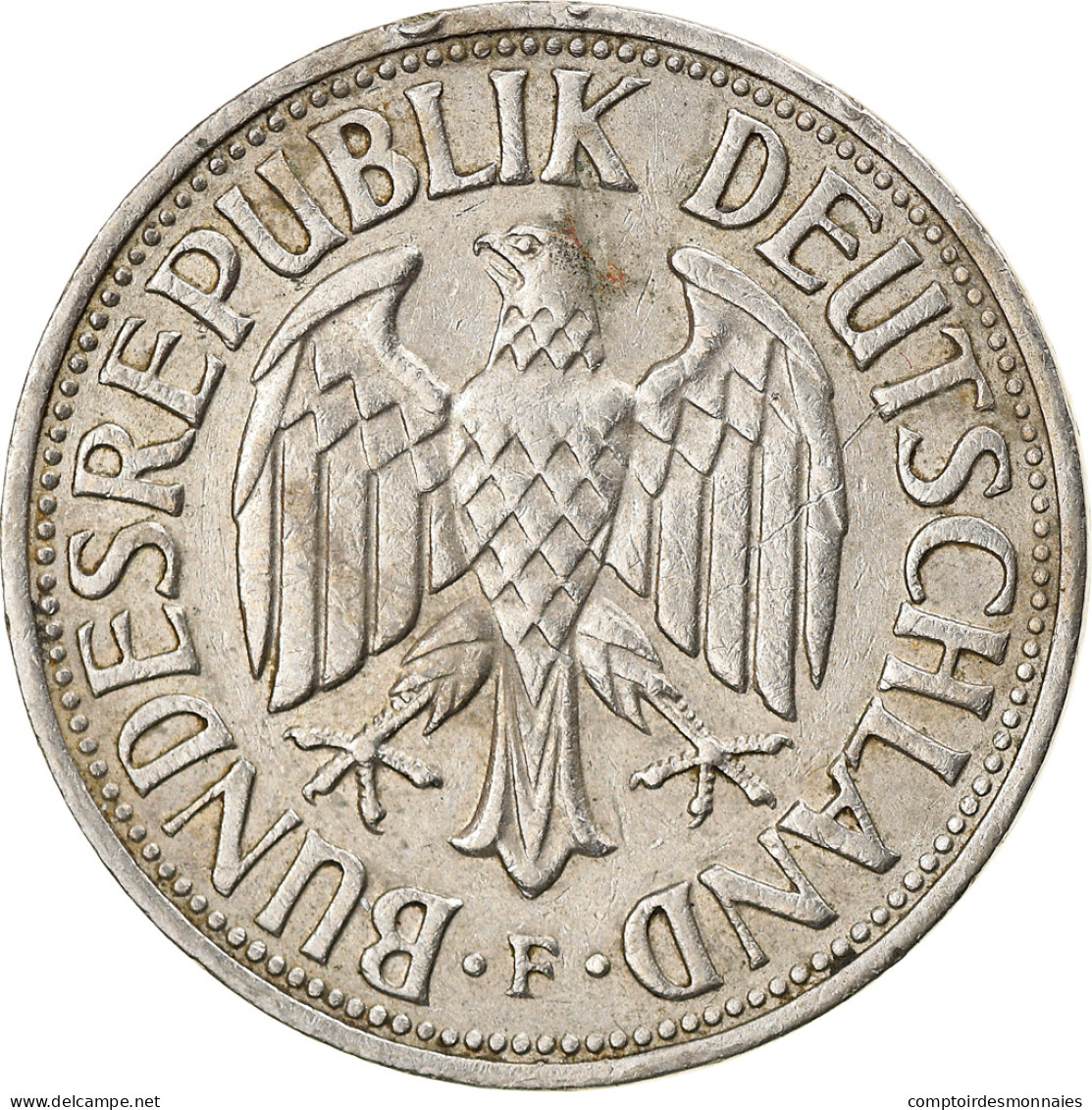 Monnaie, République Fédérale Allemande, Mark, 1961, Stuttgart, TTB - 1 Mark