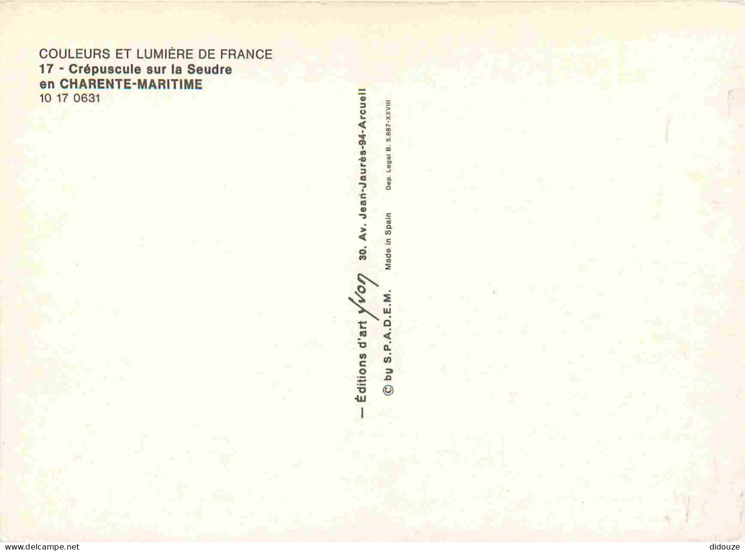17 - Charente Maritime - Crépuscule Sur La Seudre - Bateaux - CPM - Voir Scans Recto-Verso - Other & Unclassified
