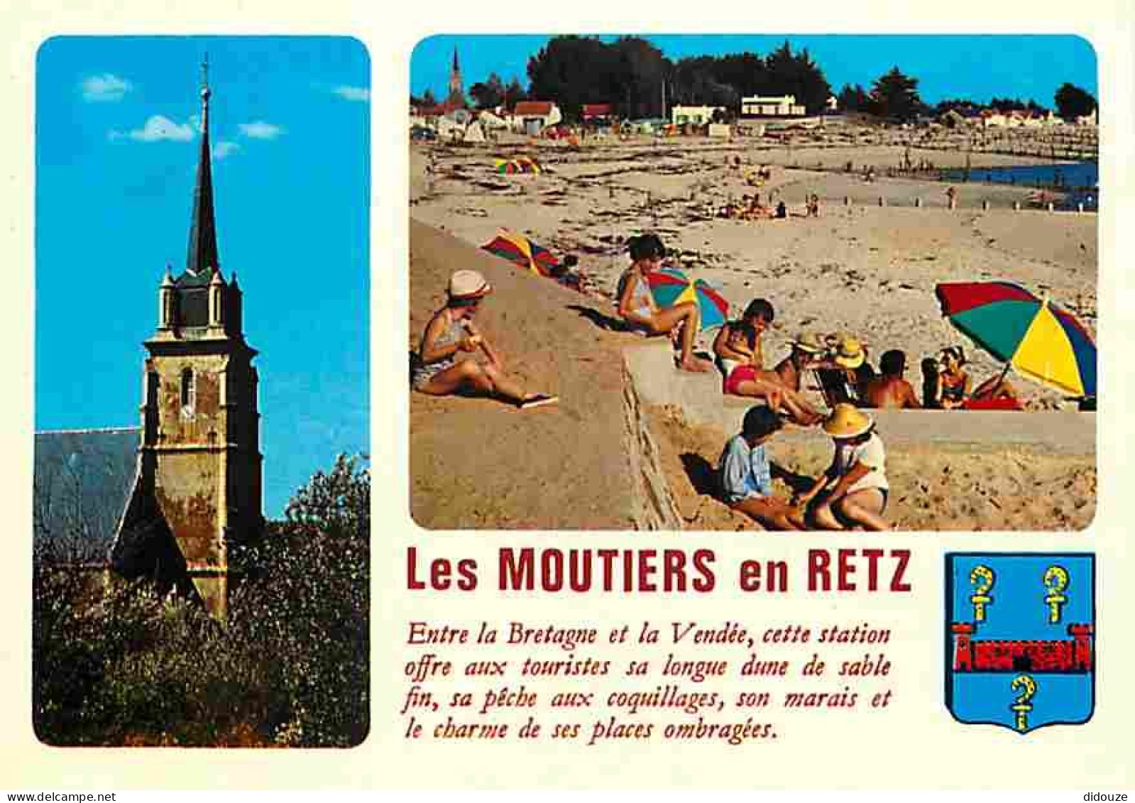 44 - Les Moutiers En Retz - Multivues - Blasons - Voir Timbre - CPM - Voir Scans Recto-Verso - Les Moutiers-en-Retz