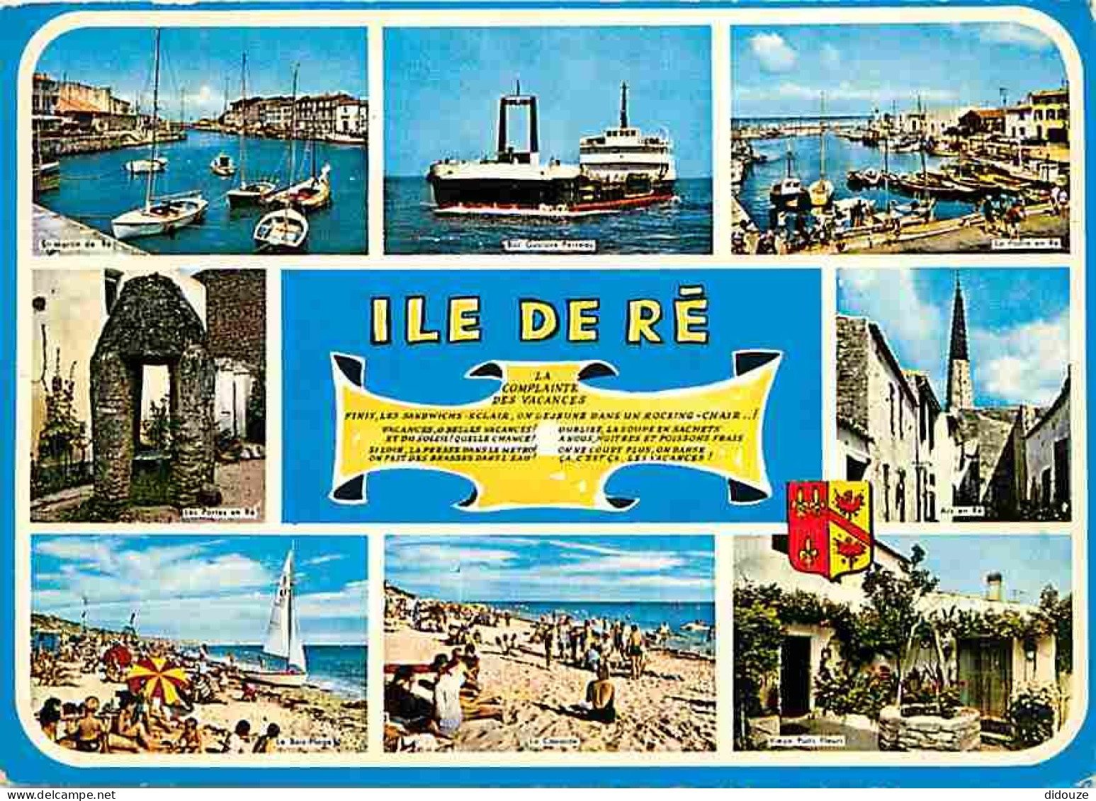 17 - Ile De Ré - Multivues - Scènes De Plage - Bac - Bateaux - CPM - Voir Scans Recto-Verso - Ile De Ré