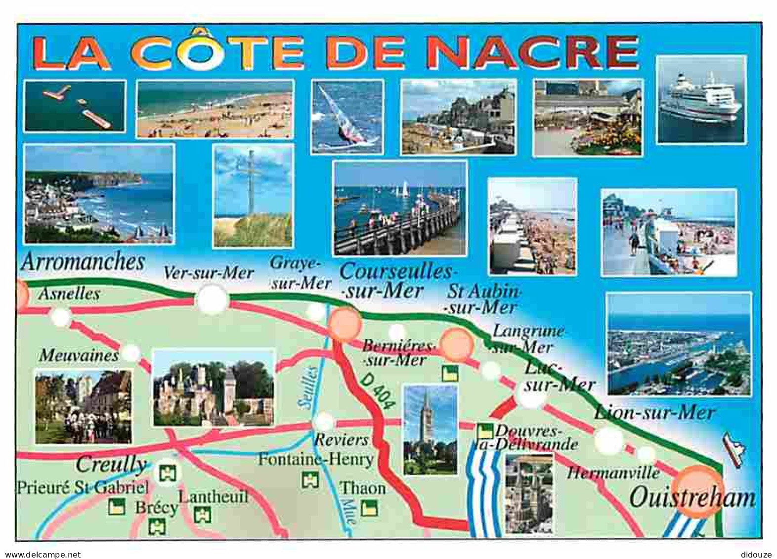 14 - Calvados - Cote De Nacre - Multivues - Carte Géographique - Bateaux - Ferry - CPM - Voir Scans Recto-Verso - Other & Unclassified