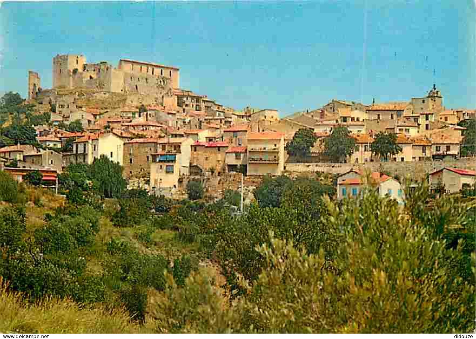 04 - Gréoux Les Bains - Vue Sur La Ville Et Le Château - Flamme Postale De Gréoux Les Bains - CPM - Voir Scans Recto-Ver - Gréoux-les-Bains