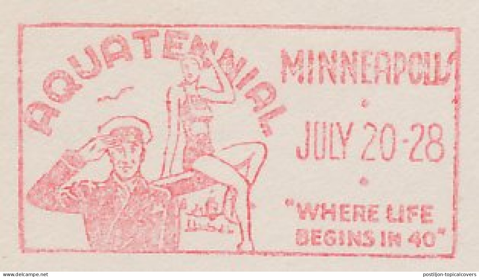 Meter Cut USA 1940 Minneapolis Aquatennial 1940 - 1st Year - Autres & Non Classés