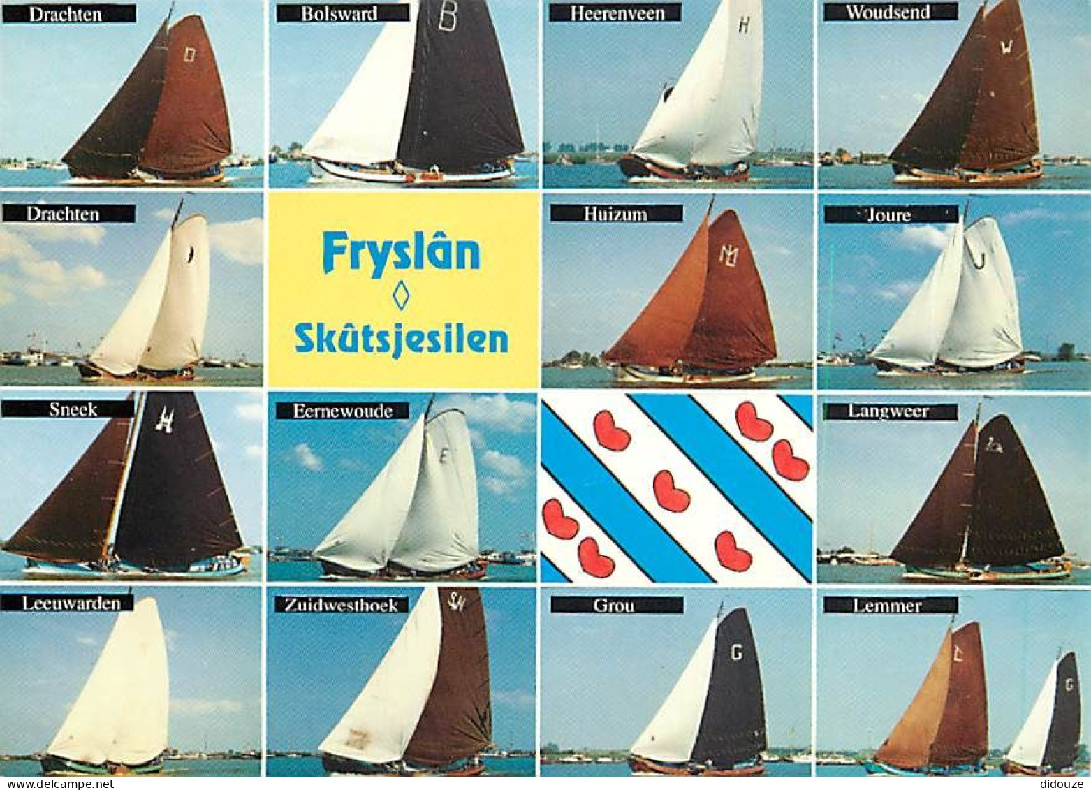 Pays-Bas - Nederland - Fryslan Skutsjesilen - Multivues - Bateaux - CPM - Voir Scans Recto-Verso - Autres & Non Classés