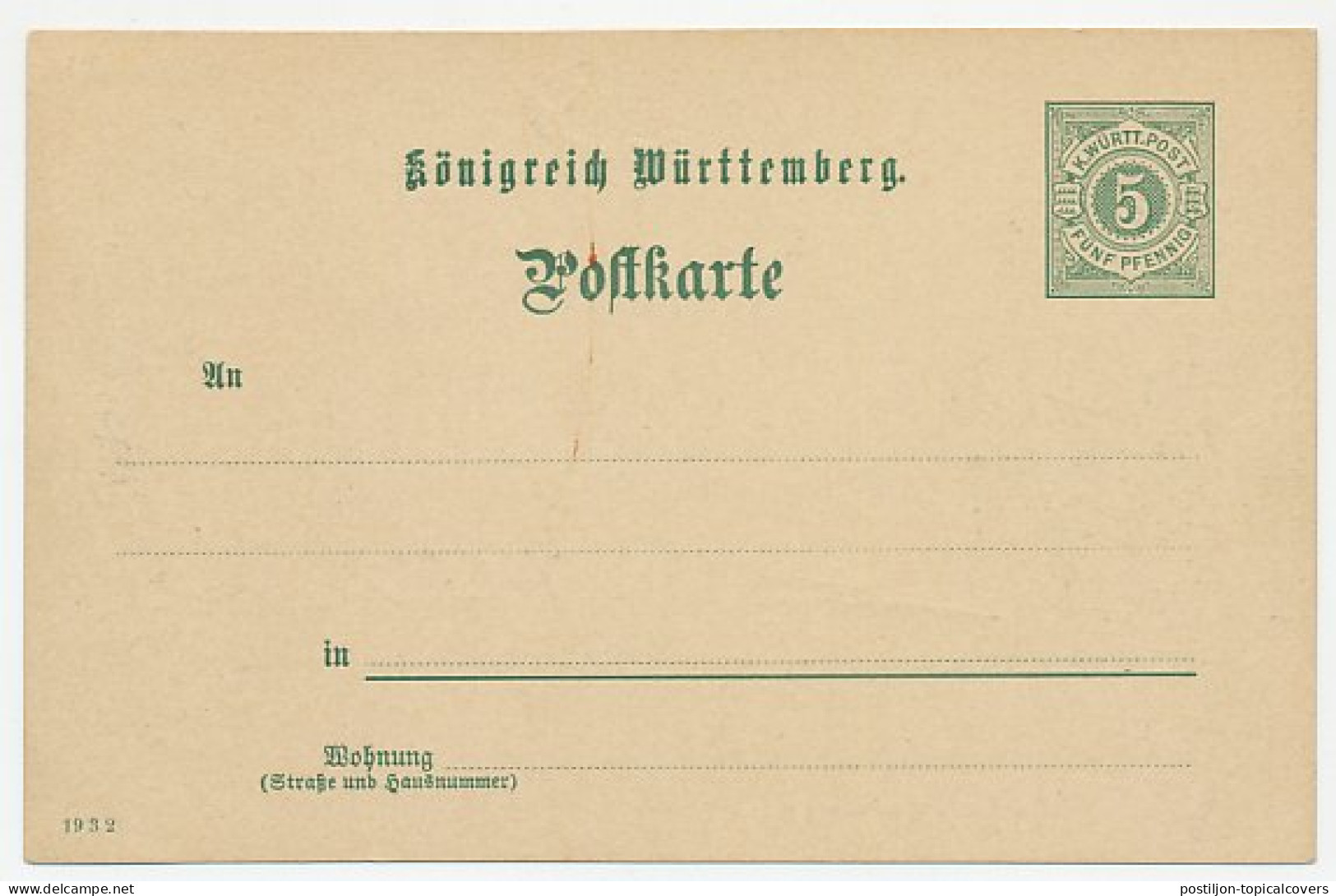 Postal Stationery Wurttemberg 1902 Stamps - Beer - Umbrella - Autres & Non Classés