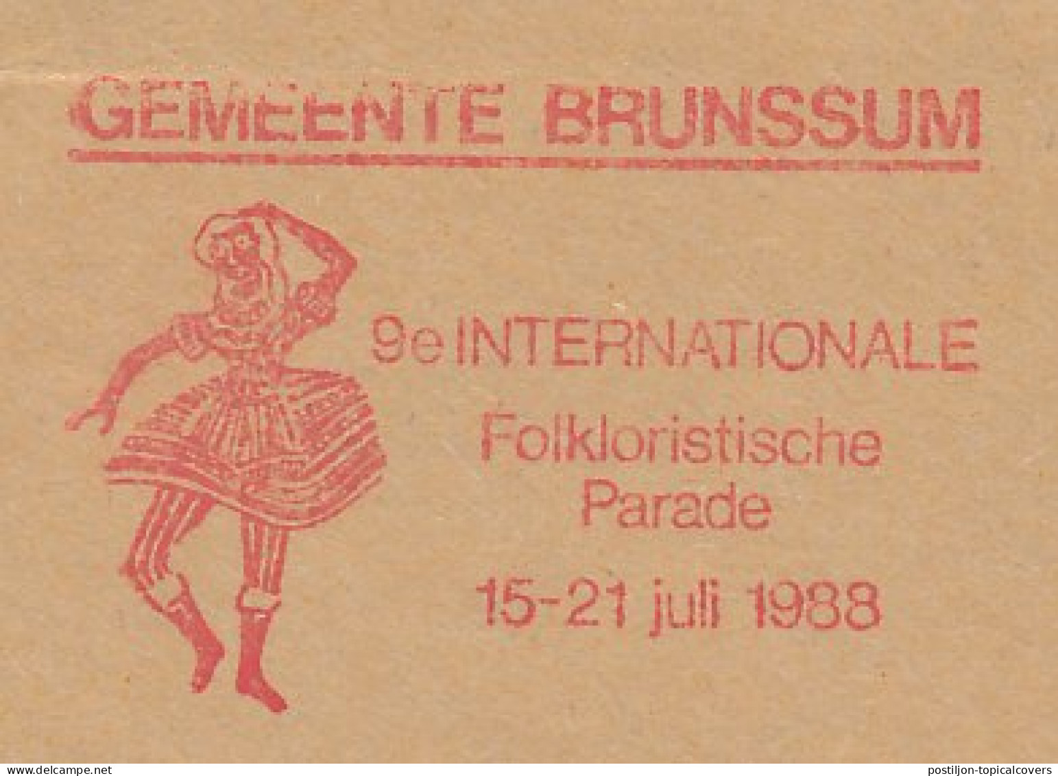 Meter Cover Netherlands 1987 Folklore Parade 1988 - Brunssum - Autres & Non Classés