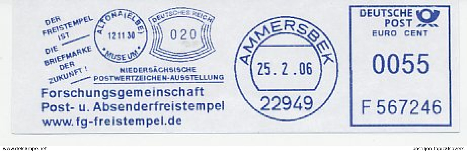 Meter Cut Germany 2006 Postage Meter Stamp Collectors Club - Timbres De Distributeurs [ATM]