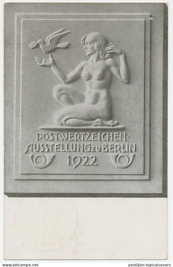 Postal Stationery Germany 1922 Philatelic Exhibition Berlin - Nude Woman - Autres & Non Classés